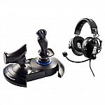 Thrustmast T-Flight Hotas 4 with Rainbow 6 Edition T-Assault Headset Bundle $90