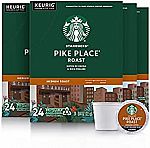 96-Count Starbucks K-cup Coffee Pods: Dark Roast $38.25, Place Roast $39.20 & More 
