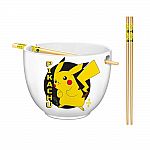 Pokemon Pikachu Ramen Bowl with Chopsticks $11