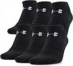 6-Pairs Under Armour Adult Cotton No Show Socks $12.85