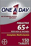One A Day Multivitamin: 150-Ct Proactive 65+ Men's & Women's or 150-Ct Women's $5.60