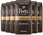 63 Ounces Peet's Coffee, Medium Roast Whole Bean Coffee $30
