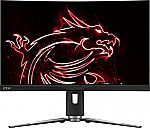 MSI 27" QHD Quantum Dot HDR400 1000R Curved Gaming Monitor (MPG ARTYMIS 273CQR QD) $221.4