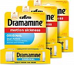 12-Ct Dramamine Motion Sickness Tablets in Travel Vial $3.20