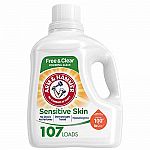 Arm & Hammer Sensitive Skin Free & Clear, 107 Loads Detergent $6.19