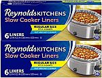 2 x 6 count Reynolds Kitchens Slow Cooker Liners $4