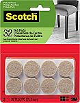 32-Ct Scotch 1" Furniture Felt Pads $3