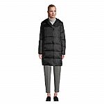 Lands End Women's Wrap Quilted Down Coat with Hood $29.99 and more