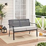 Mainstays Alexandra Square with Cushions Steel Outdoor Loveseat $97