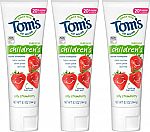 3-Ct 5.1-oz Tom's of Maine Natural Children's Fluoride Toothpaste $7.66 & More