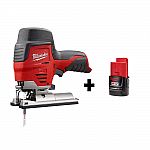 Milwaukee M12 12V Jig Saw + 2× M12 2.0Ah Batteries $99