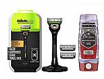 Gillette Mens Razor with Exfoliating Bar w/ 4 Razor Blade Refills $20.96 and more