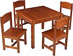 KidKraft Wooden Farmhouse Table & 4 Chairs Set $85 and more