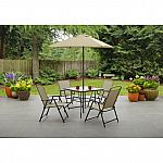 Mainstays Albany Lane 6 Piece Outdoor Patio Dining Set $77