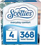 4-Pack 92-Ct Scotties Everyday Comfort Facial Tissues $3.60