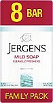 8-Count 3.5-oz Jergens Mild Bar Soap $3.30
