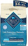34-lbs Blue Buffalo Life Protection Formula Adult Dry Dog Food $37.94