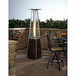 AZ Patio Heaters Tall Outdoor Pyramid Liquid Propane Glass Tube Heater, Hammered Bronze $97