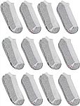 12-Pairs Hanes Men's Ankle Socks or Men's No Show Socks $9