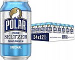 24 pack Polar Seltzer Water Original, 12 fl oz cans $8.40