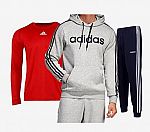 adidas Men's Essential 3-Stripe Logo Hoodie $26.99 and more