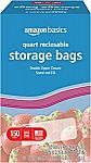 Amazon Basics Food Bags: 150-Ct Quart Food Storage Bags $5.73 & More