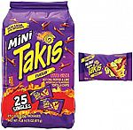 25 pack Mini Takis Crunchy Rolled Tortilla Chips, Hot Chili Pepper & Lime, (1.2 oz) $9.75