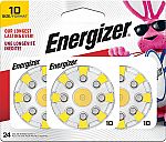 24-Ct Energizer Hearing Aid Batteries, EZ Turn & Lock (Battery), Size 10 $4.85, 24-Ct Size 312 $12