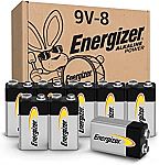 8-Pack Energizer 9 Volt Batteries $13