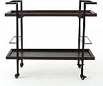 Christopher Knight Home Gerard Industrial Wooden Bar Cart $58