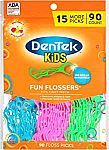 90 Count DenTek Kids Fun Flossers, Wild Fruit $2.20, 6-Pk 75-Ct $9