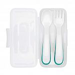 OXO Tot Plastic Fork & Spoon Set with Travel Case $6.20