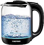 Chefman 1.7 Liter Electric Glass Tea Kettle $14