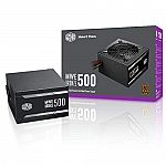 Cooler Master 500W Bronze 80+ ATX Power Supply w/Silencio Fan $9