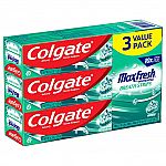 3-Ct 6.3-Oz Colgate Max Fresh Whitening Toothpaste w/ Mini Breath Strips (Clean Mint) $5.65