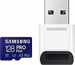 128GB Samsung Pro Plus microSDXC Memory Card (MB-MD128KB/AM) $21