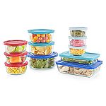 22-Piece Pyrex Glass Food Storage Set $25.49