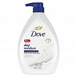 34-oz Dove Body Wash w/ Pump (Deep Moisture) $6.50