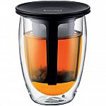 12oz Bodum Tea for One Tea Strainer w/ Double Wall Glass Set $8.83