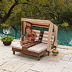 KidKraft Wooden Outdoor Double Chaise Lounge for Kids $67