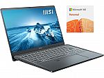 MSI Prestige 14Evo A12M-231 Laptop (i7-1280P, 16GB, 512GB SSD) with 1yr MS365 $599