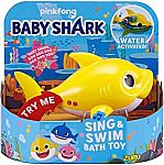 Baby Shark Battery-Powered Sing & Swim Bath Toy (Yellow) $6.50