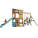 KidKraft Modern Outdoor Wooden Swing Playset $249
