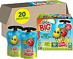 20 Pouches GoGo BIG squeeZ Playful Pear & Spunky Strawberry, 4.2 oz $13