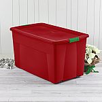 Set of 4 Sterilite Plastic 45 Gallon Wheeled Latch Totes $45