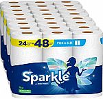 Sparkle Pick-A-Size Paper Towels, 24 Double Rolls = 48 Regular Rolls $20.77