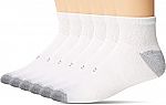 6-pack Champion mens Double Dry Performance Quarter Socks $8