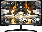 SAMSUNG Odyssey G55A 32” WQHD Curved Gaming Monitor (LS32AG550ENXZA) $269.99