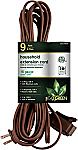 9-Ft 16/2 GoGreen Power Household Extension Cord (3 Outlets) $3.85