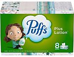 8-Pack 124-Ct Puffs Plus Lotion Facial Tissue Boxes $11.77